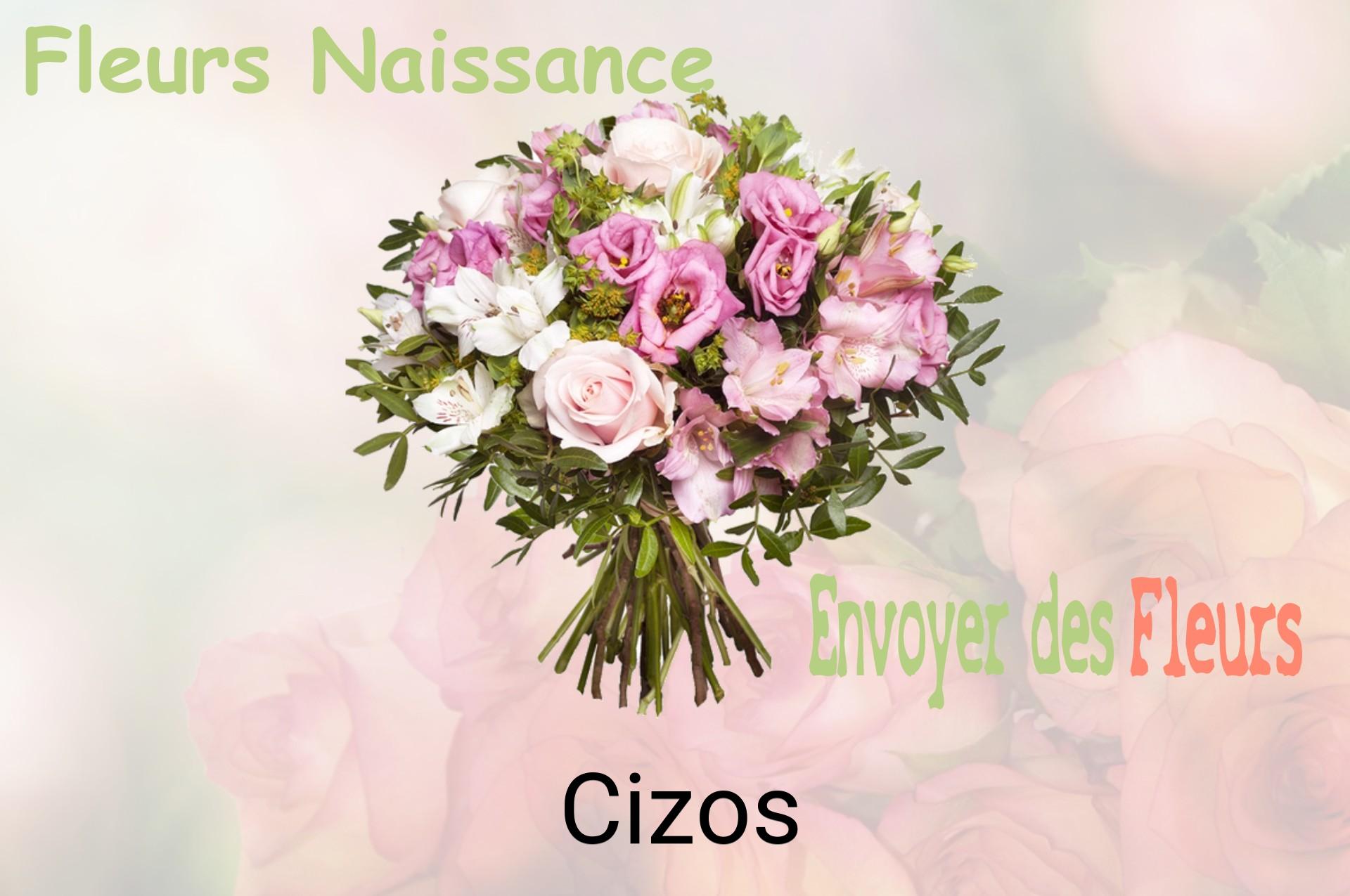 Bouquet de fleurs de naissance livré à Cizos